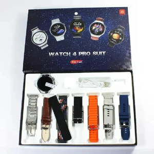 Smartwatch 4 Pro Suit Reloj Inteligente 7 en 1 Con Llamadas + 7 Mallas Intercambiables